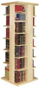 maple revolving bookcase tower