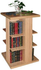 oak revolving bookcase plant stand