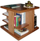 dark oak revolving bookcase table